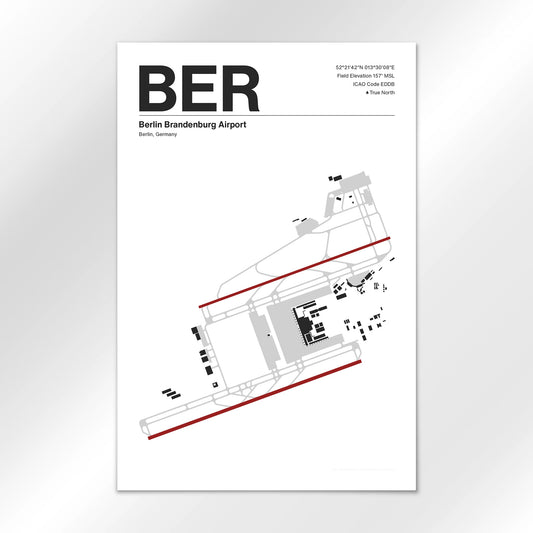 BER | Berlin - Mid - Century Modern - 12×18" - No Frame