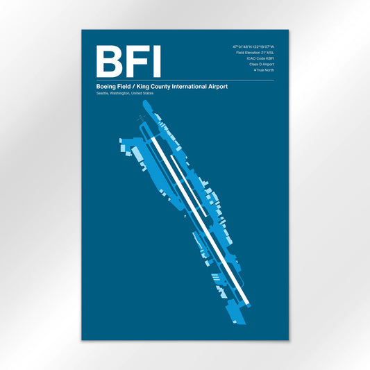 BFI | Seattle - Skyline Blue - 12×18" - No Frame