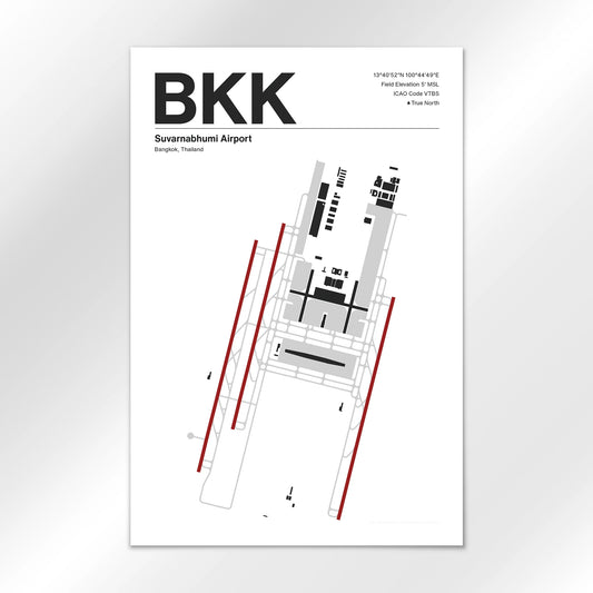 BKK | Bangkok - Mid - Century Modern - 12×18" - No Frame