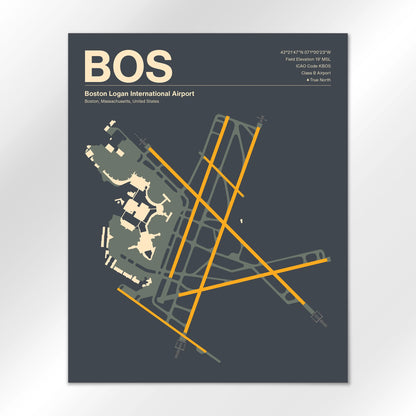 BOS | Boston - Mid - Century Slate - 16×20" - No Frame