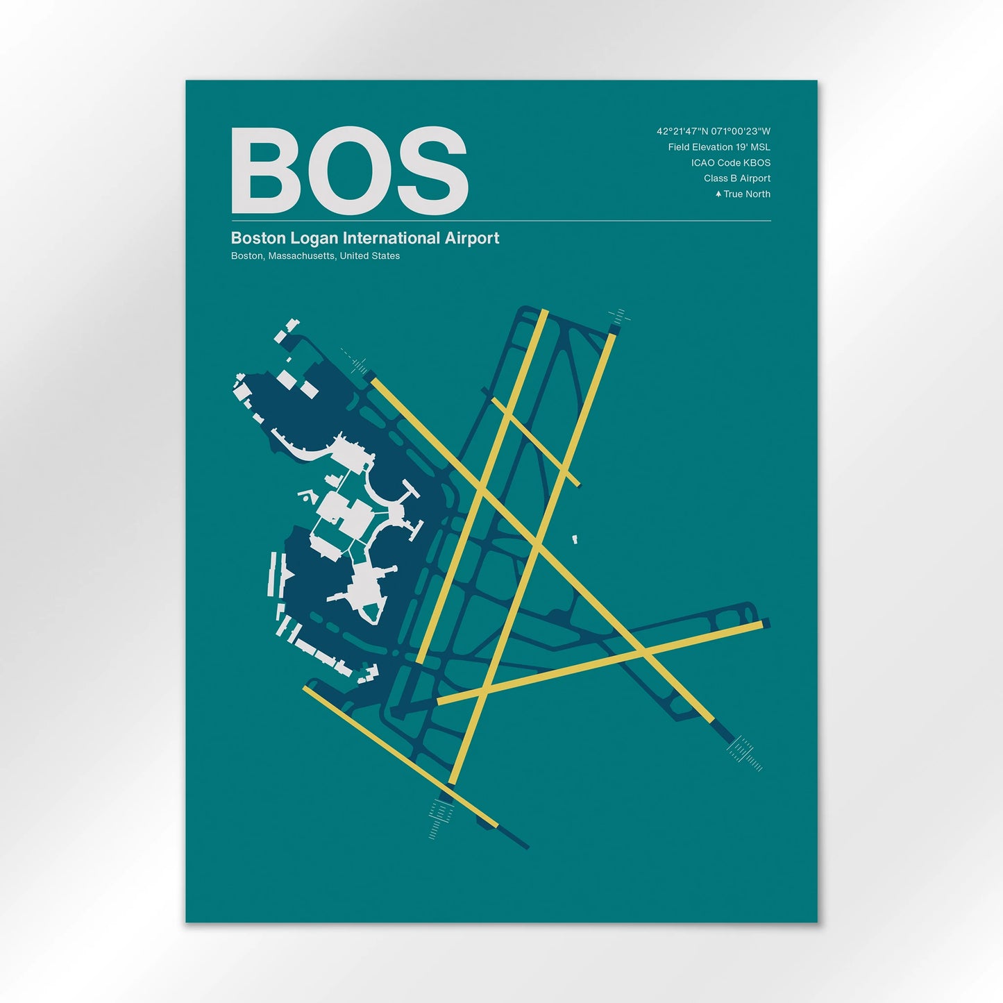 BOS | Boston - Mid - Century Moss - 18×24" - No Frame