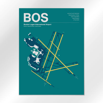 BOS | Boston - Mid - Century Moss - 18×24" - No Frame