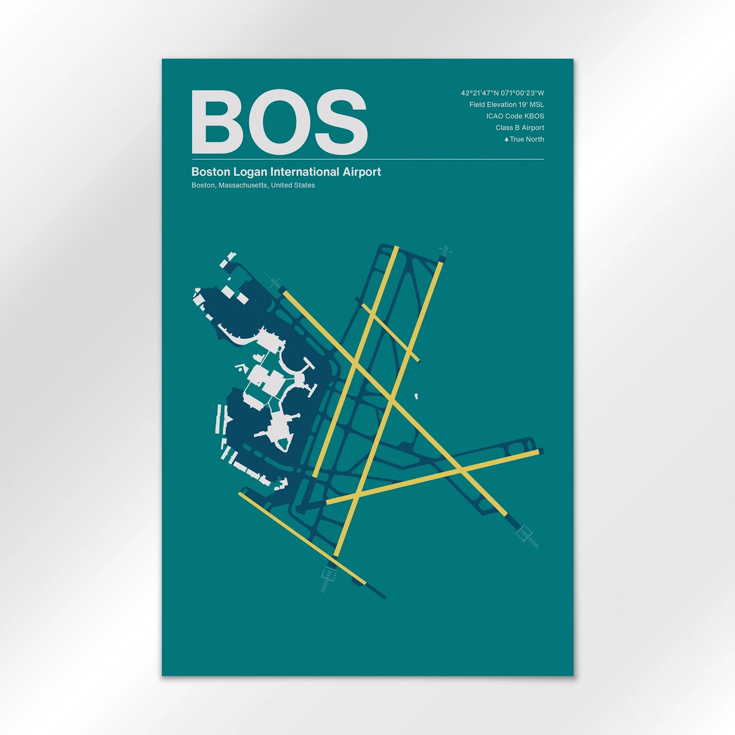 BOS | Boston - Mid - Century Moss - 24×36" - No Frame