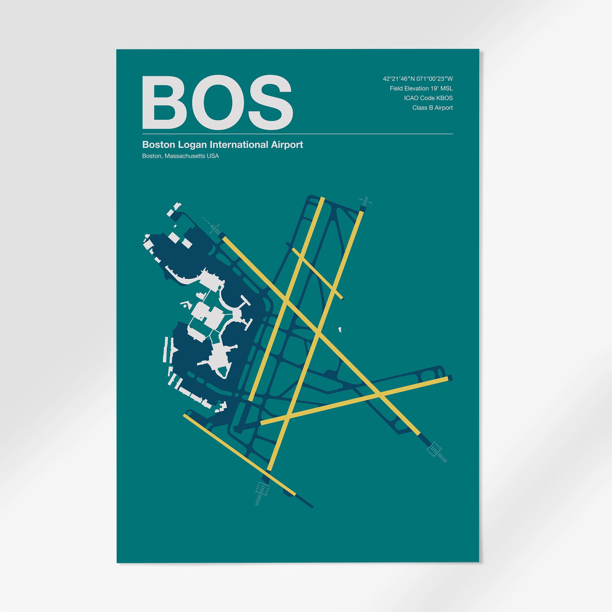 BOS | Boston - A3 - Mid - Century Moss - No Frame