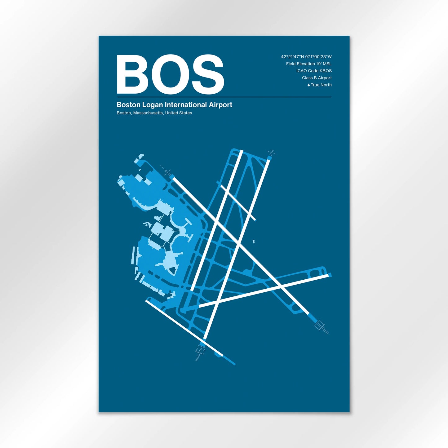 BOS | Boston - Skyline Blue - 12×18" - No Frame