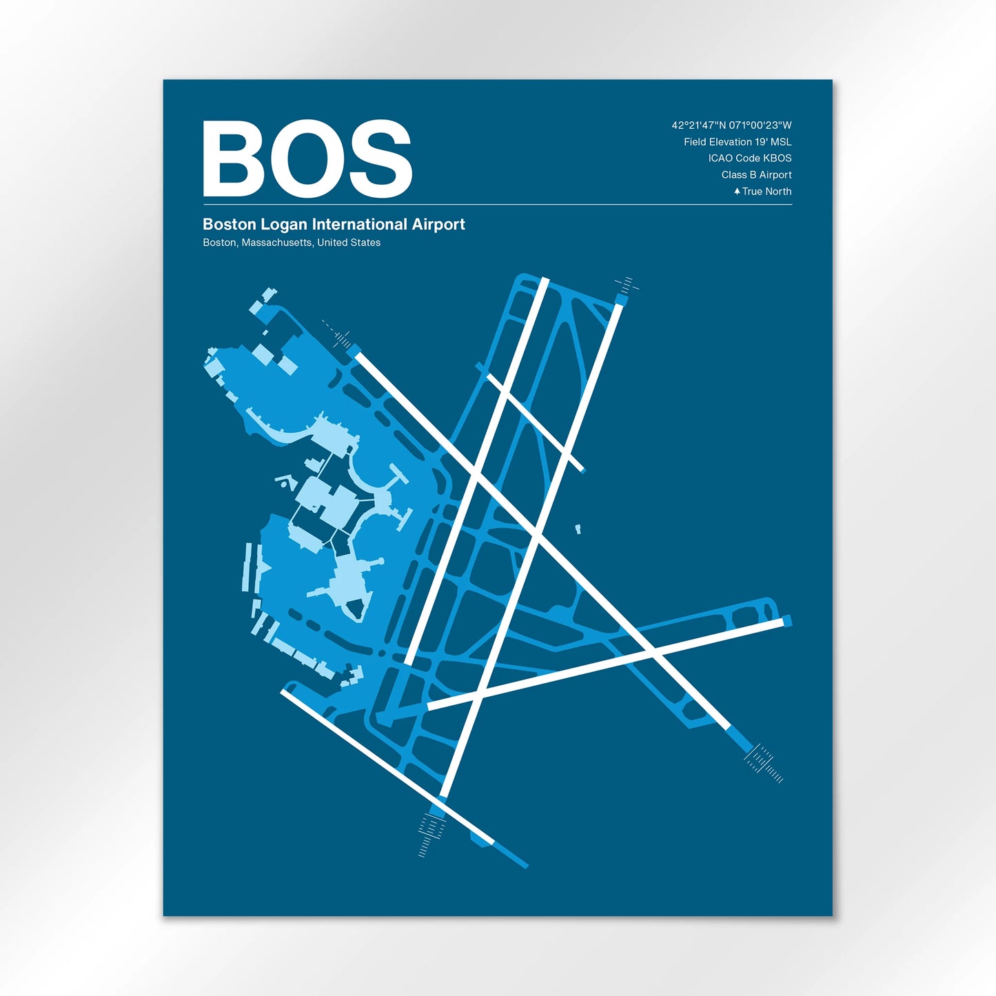 BOS | Boston - Skyline Blue - 16×20" - No Frame