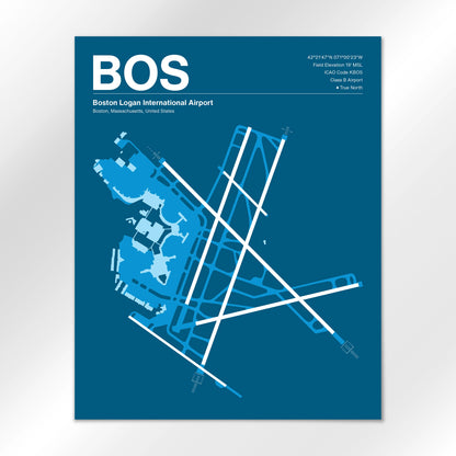 BOS | Boston - Skyline Blue - 16×20" - No Frame
