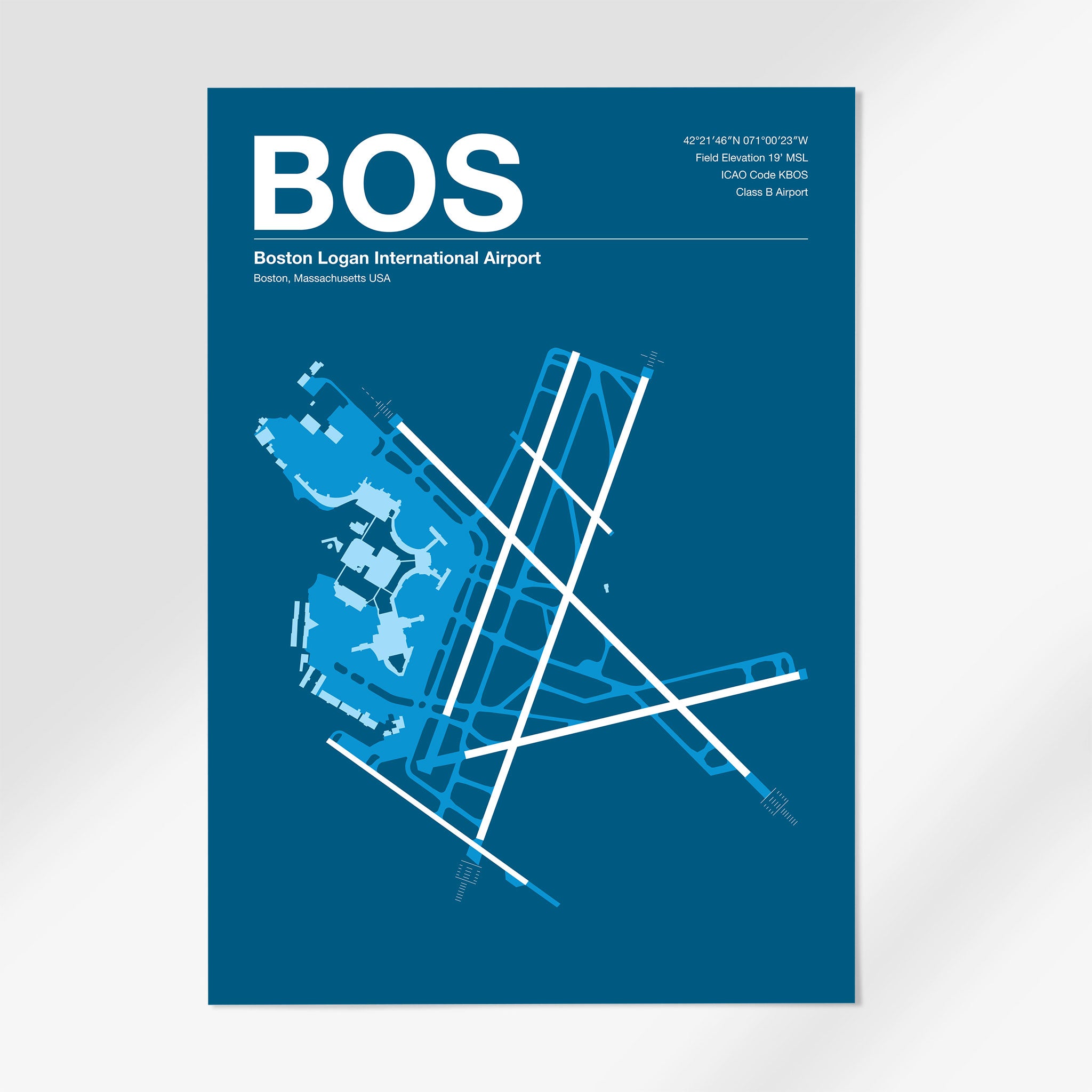 BOS | Boston - A3 - Skyline Blue - No Frame