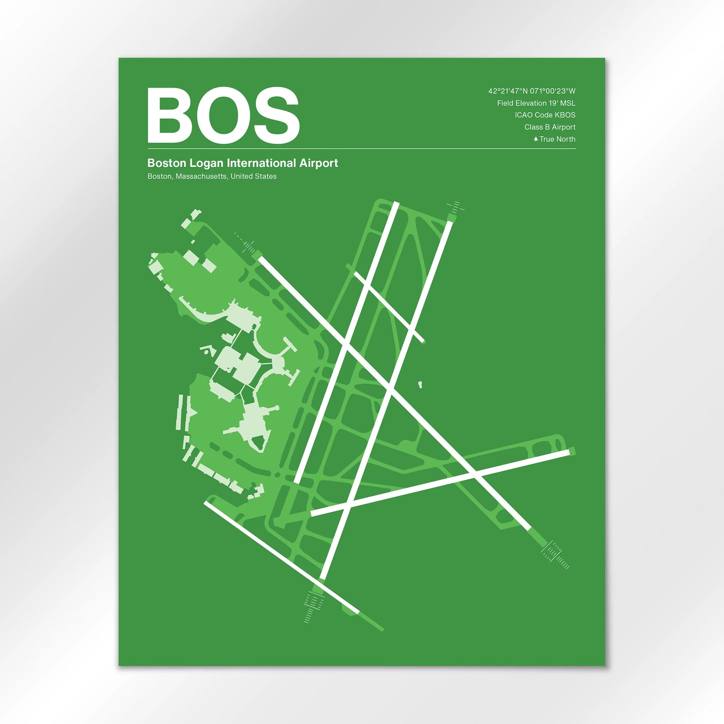 BOS | Boston - Overland Green - 16×20" - No Frame