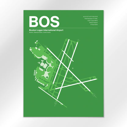 BOS | Boston - Overland Green - 18×24" - No Frame