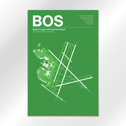 BOS | Boston - Overland Green - 24×36" - No Frame