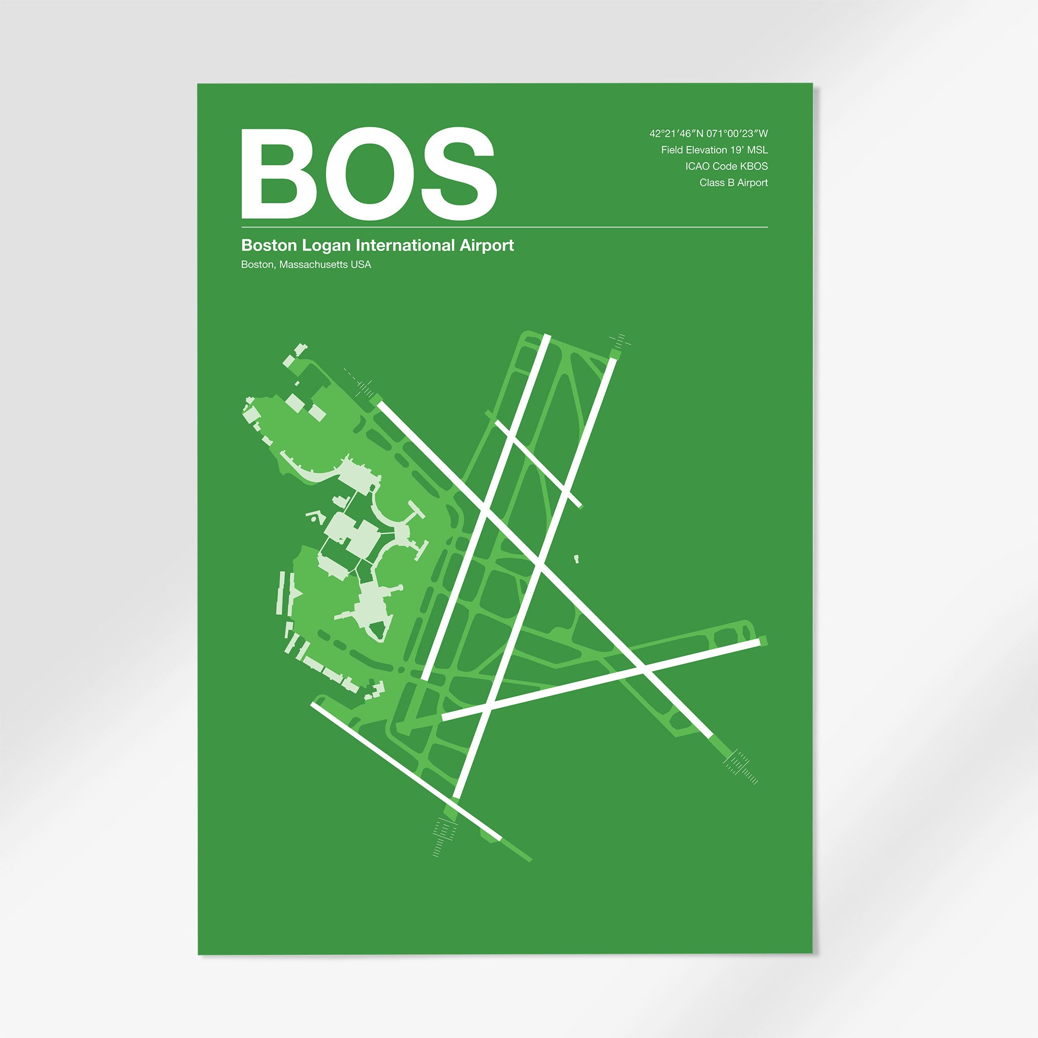 BOS | Boston - A3 - Overland Green - No Frame