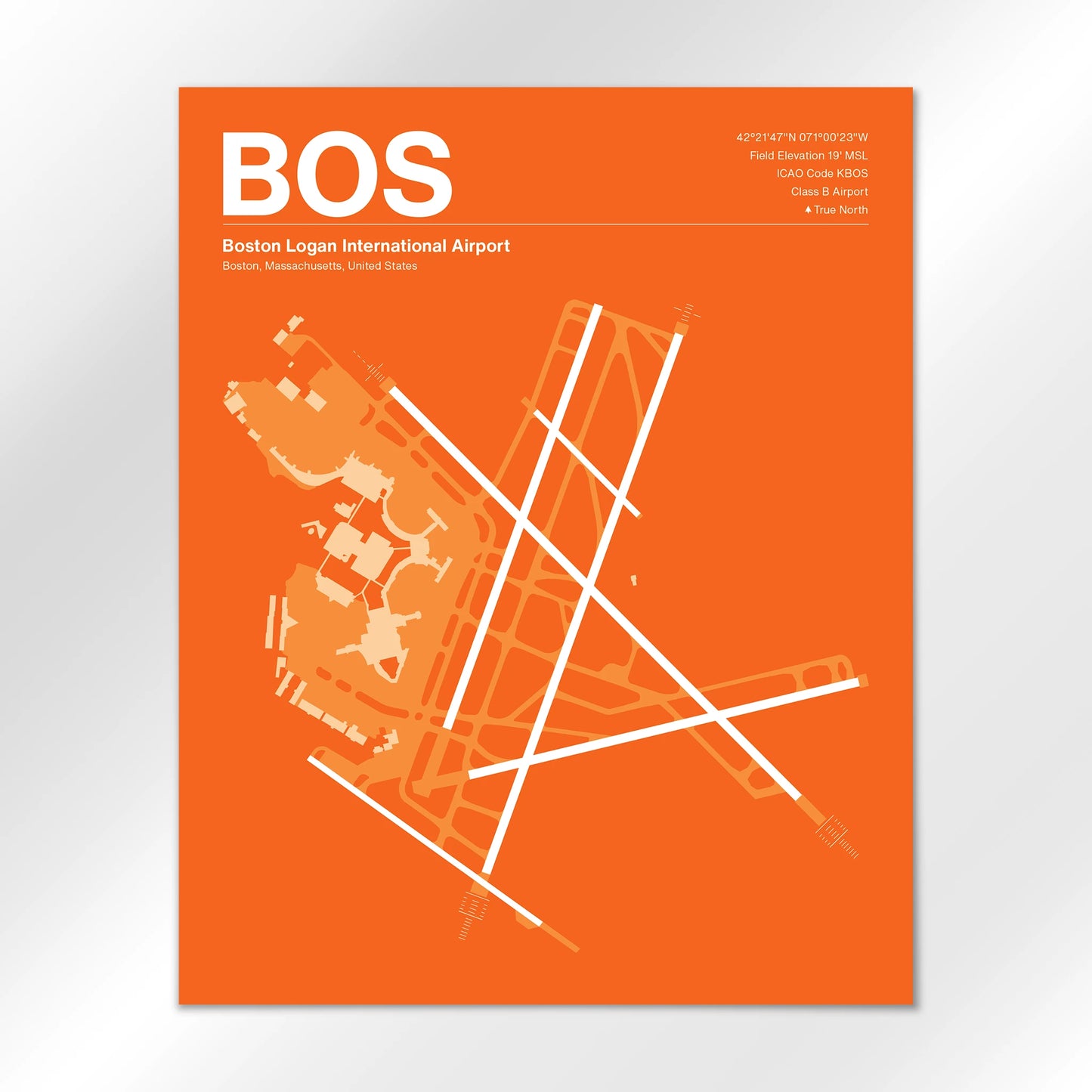 BOS | Boston - Sunset Orange - 16×20" - No Frame