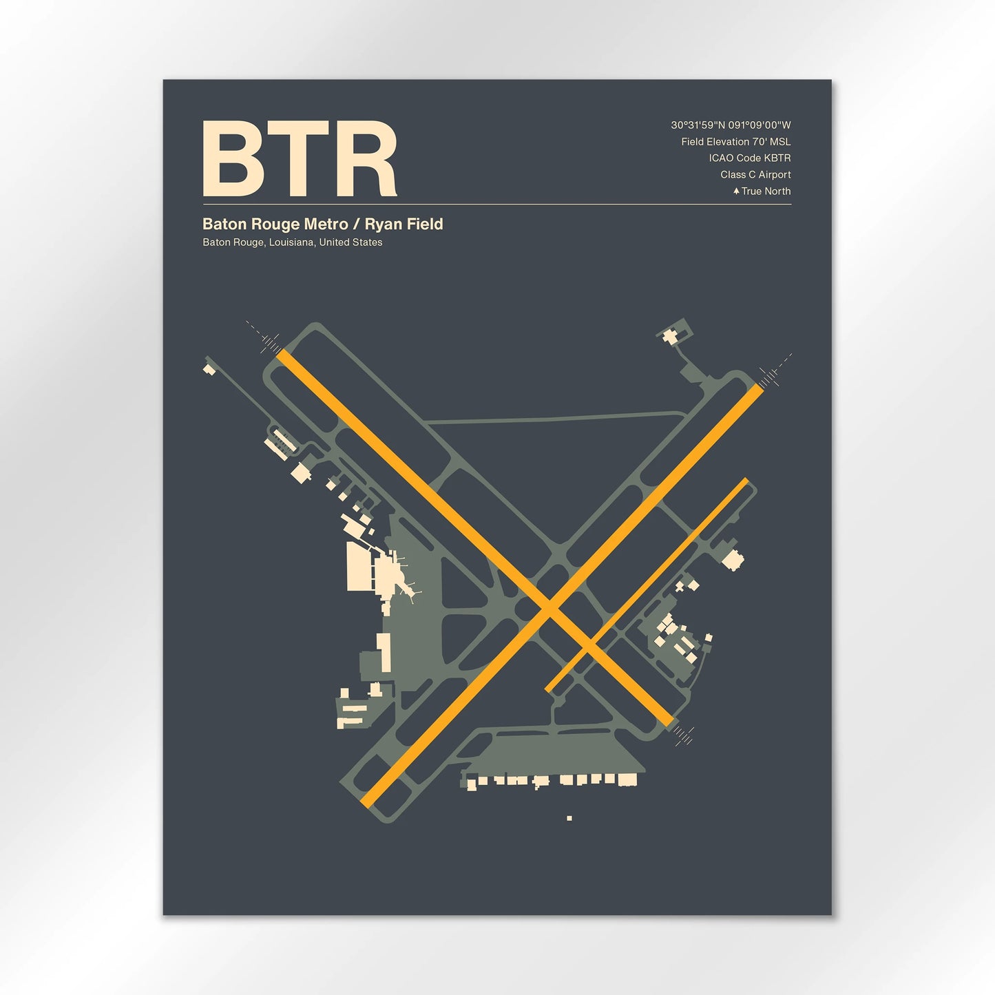 BTR Airport Diagram