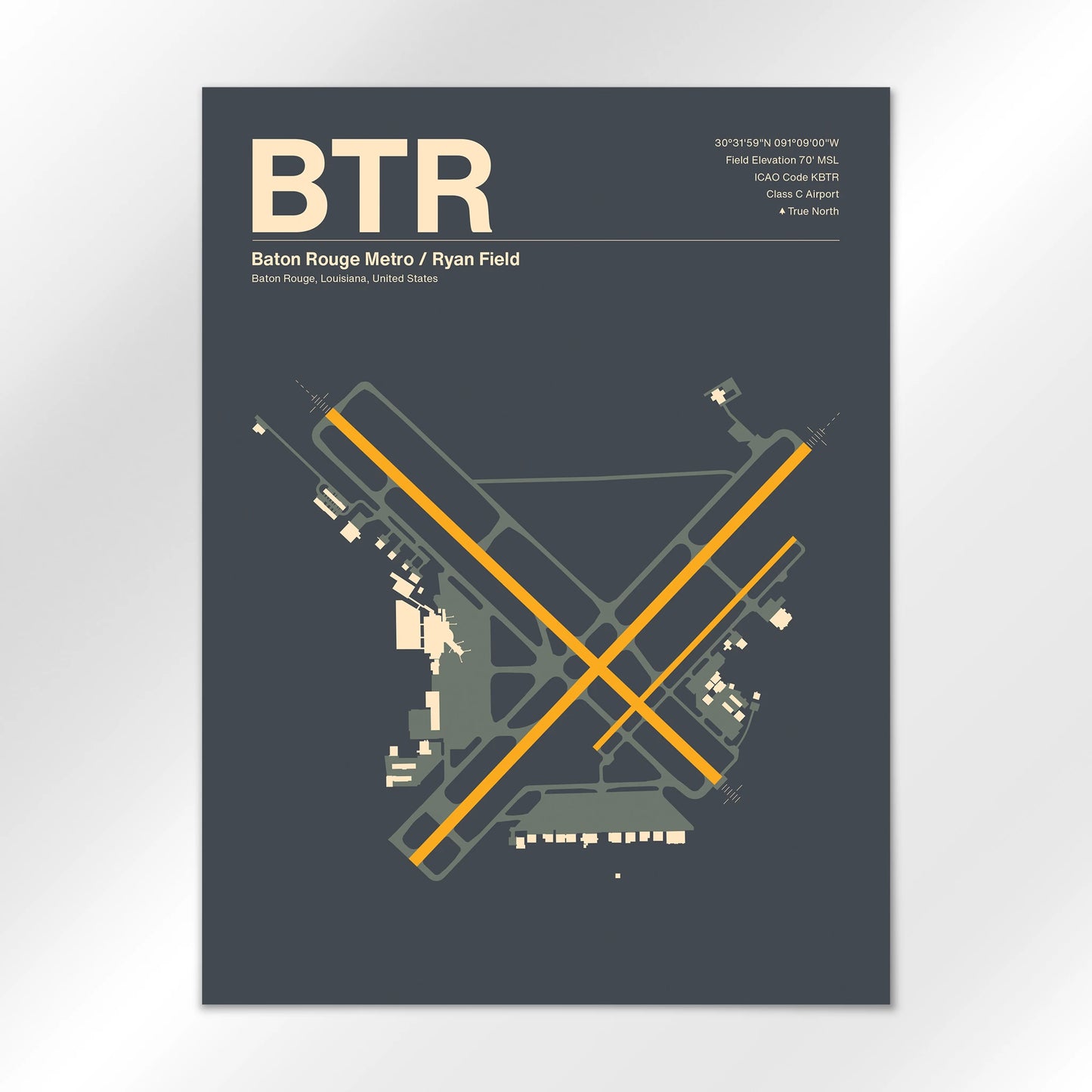 BTR Airport Diagram
