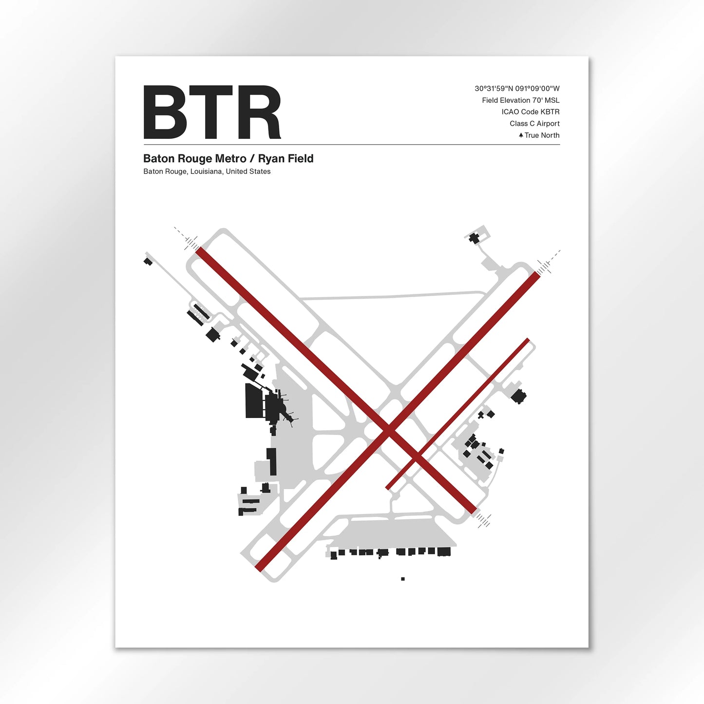 BTR Airport Diagram