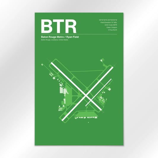 BTR | Baton Rouge - Overland Green - 12×18" - No Frame