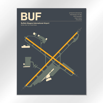 BUF | Buffalo - Mid - Century Slate - 16×20" - No Frame