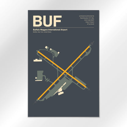 BUF | Buffalo - Mid - Century Slate - 24×36" - No Frame