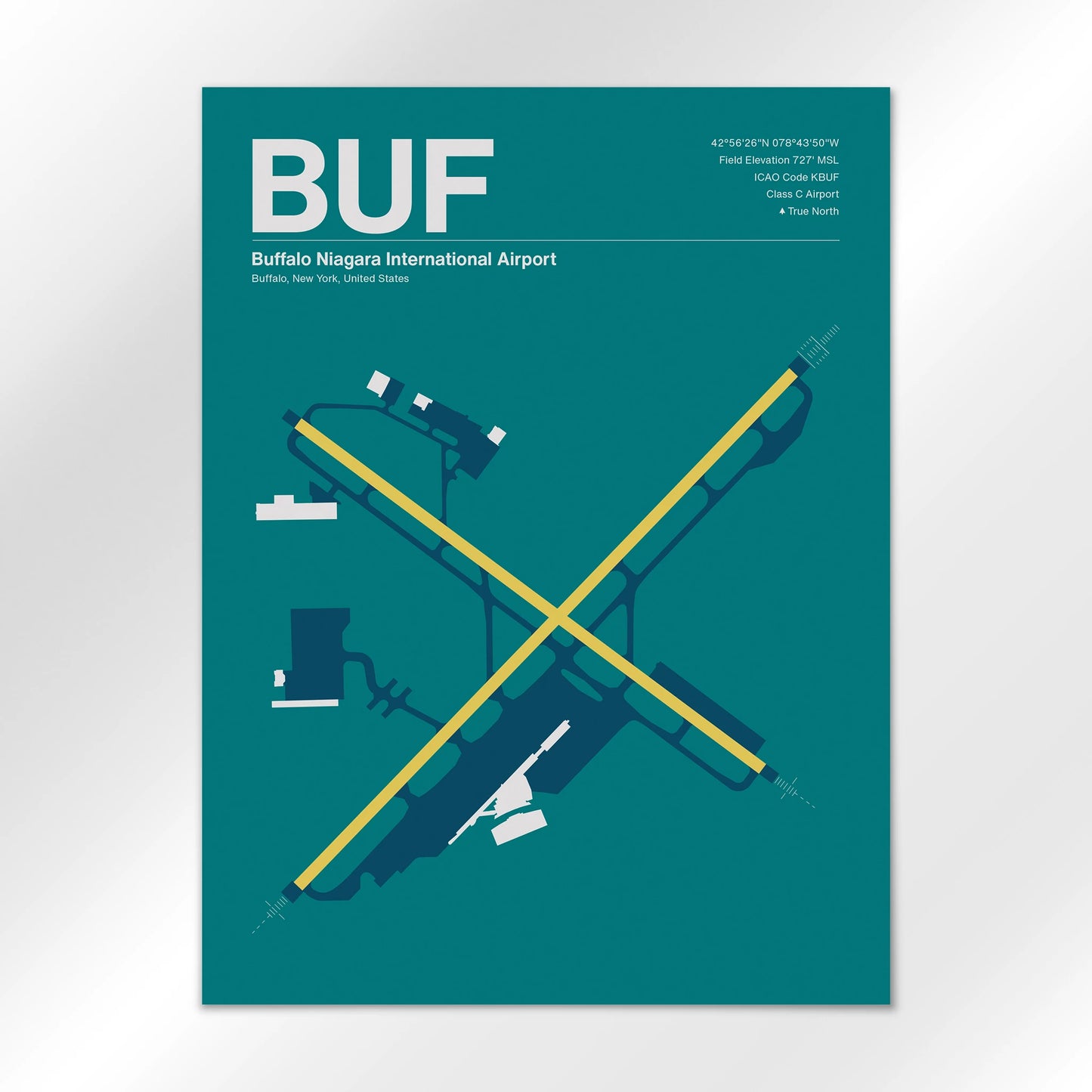 BUF | Buffalo - Mid - Century Moss - 18×24" - No Frame