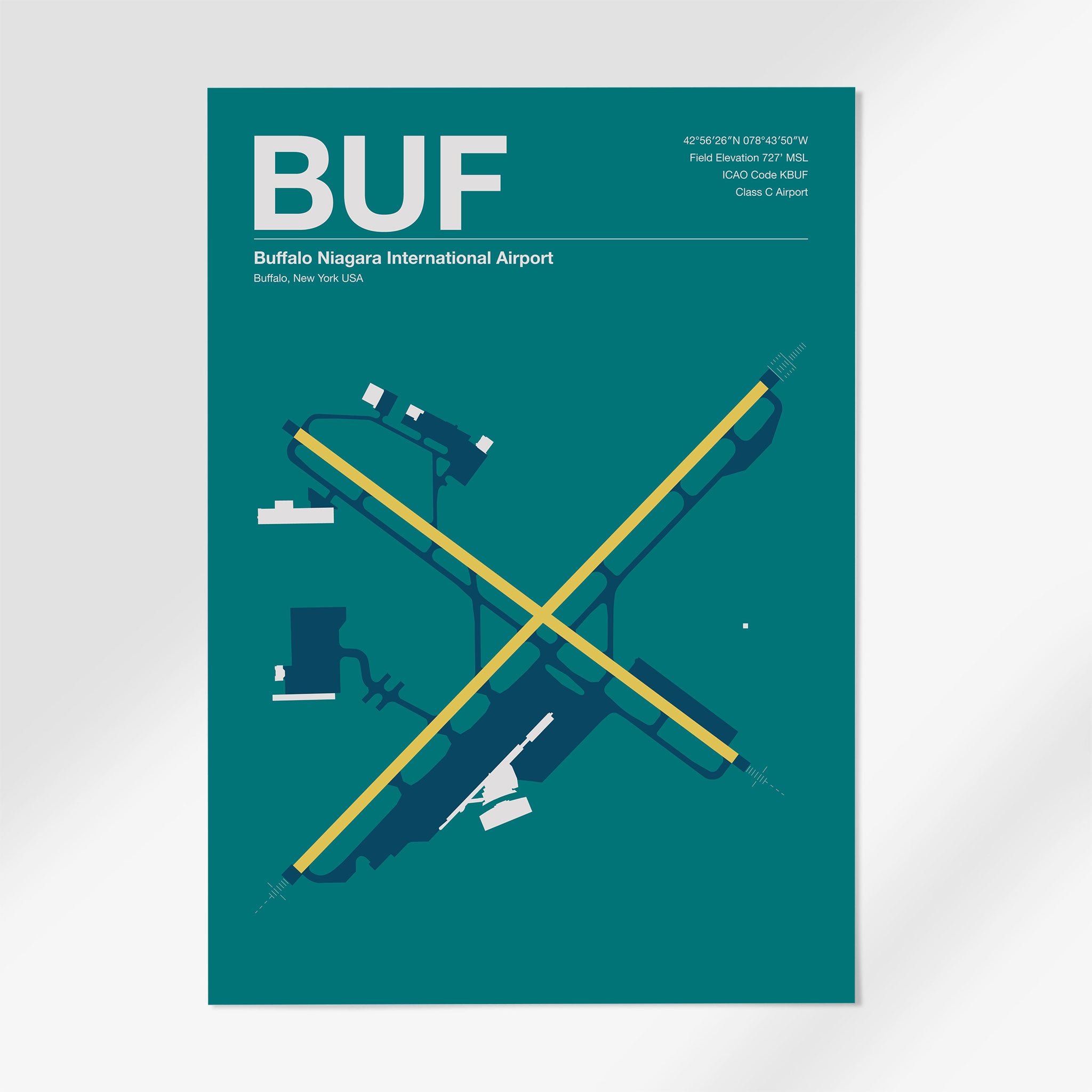 BUF | Buffalo - 24×36" - Mid - Century Moss - No Frame