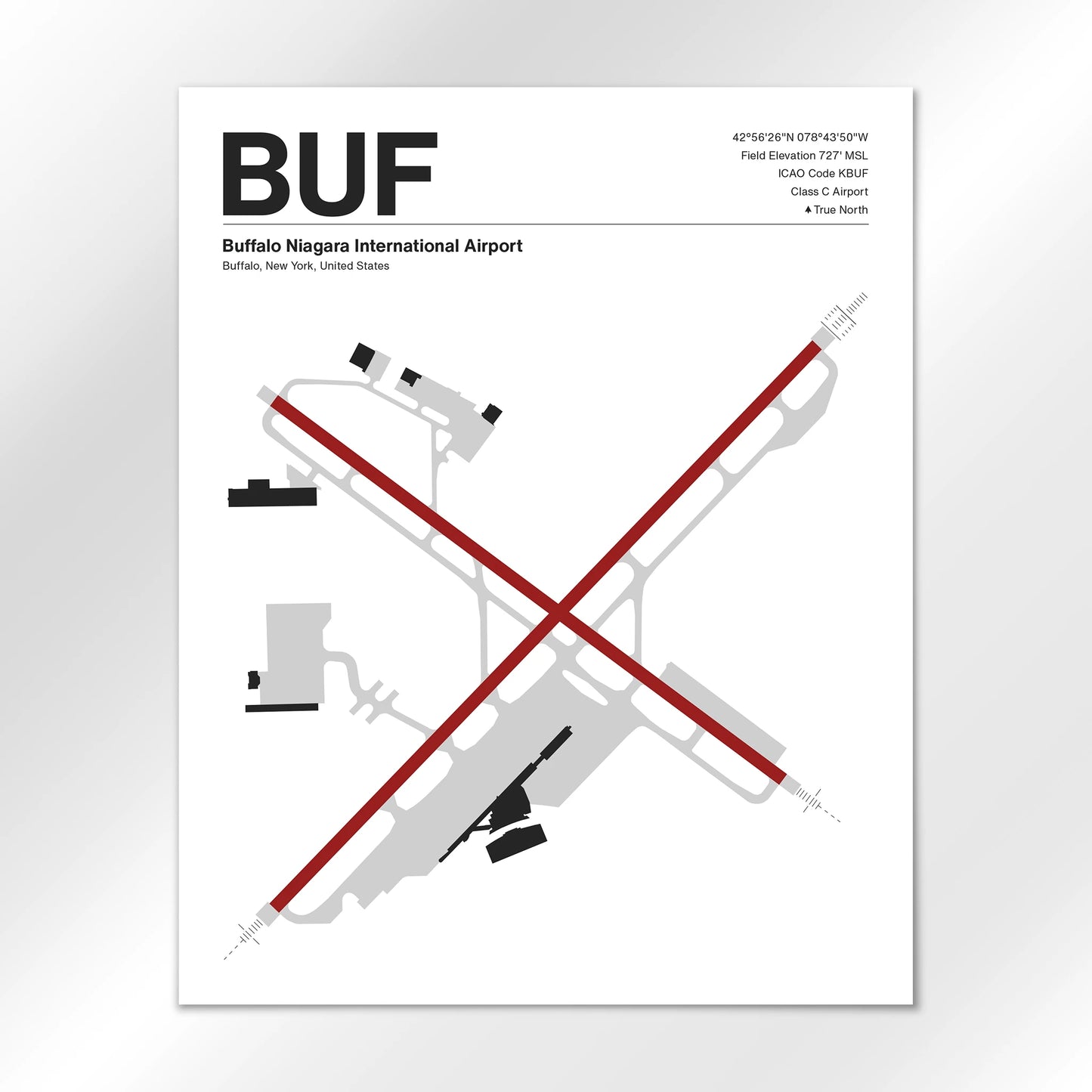 BUF | Buffalo - Mid - Century Modern - 16×20" - No Frame