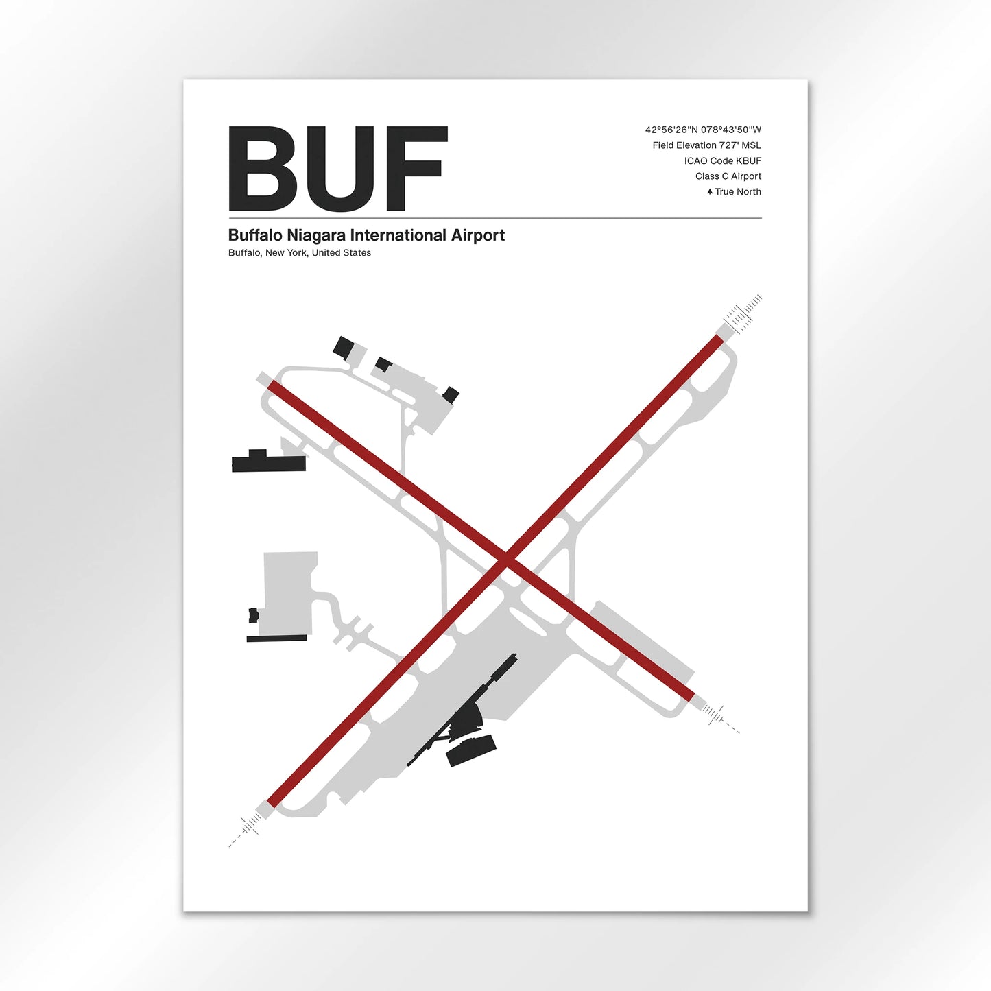 BUF | Buffalo - Mid - Century Modern - 18×24" - No Frame