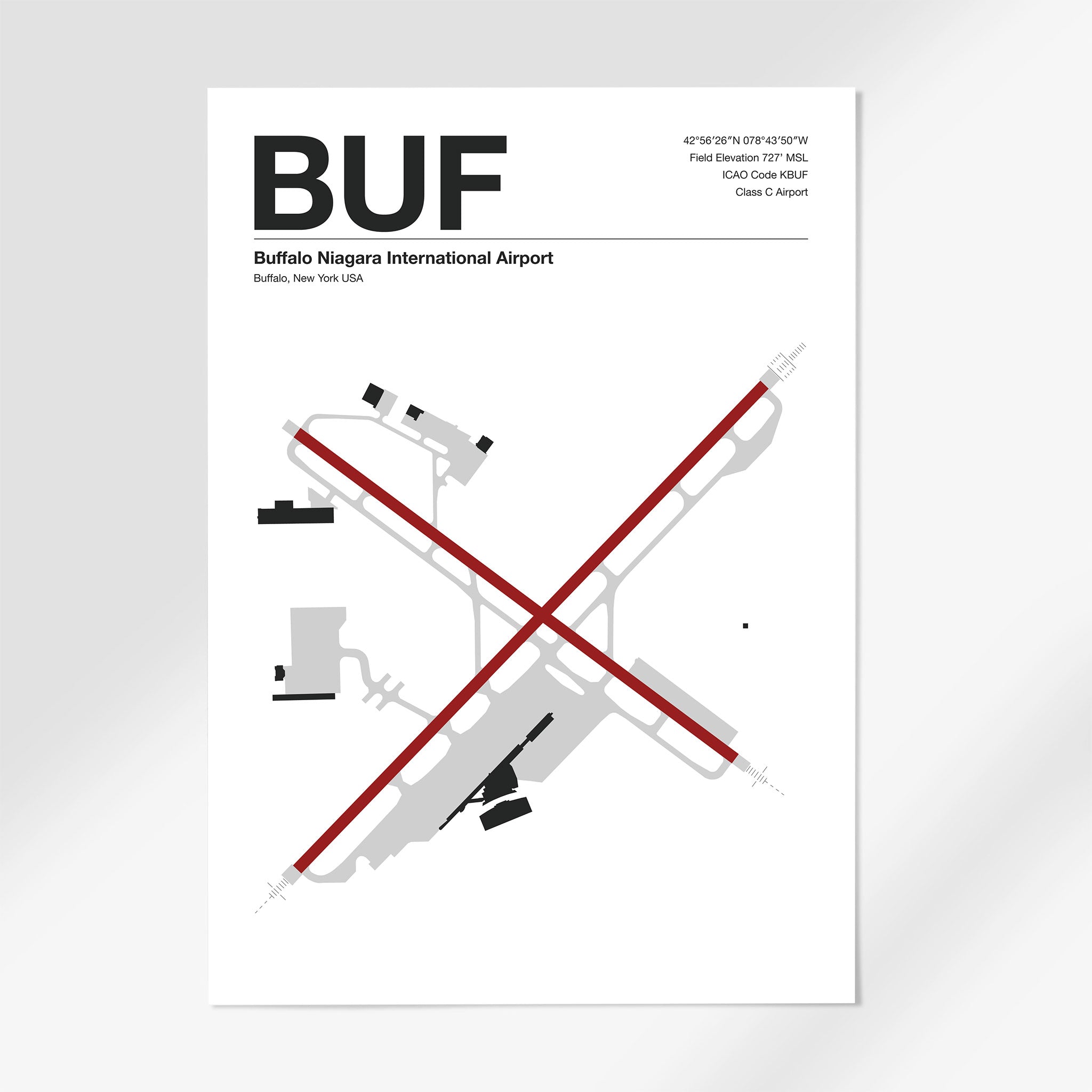 BUF | Buffalo - 24×36" - Mid - Century Modern - No Frame
