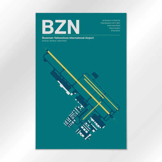 BZN | Bozeman - Mid - Century Moss - 12×18" - No Frame