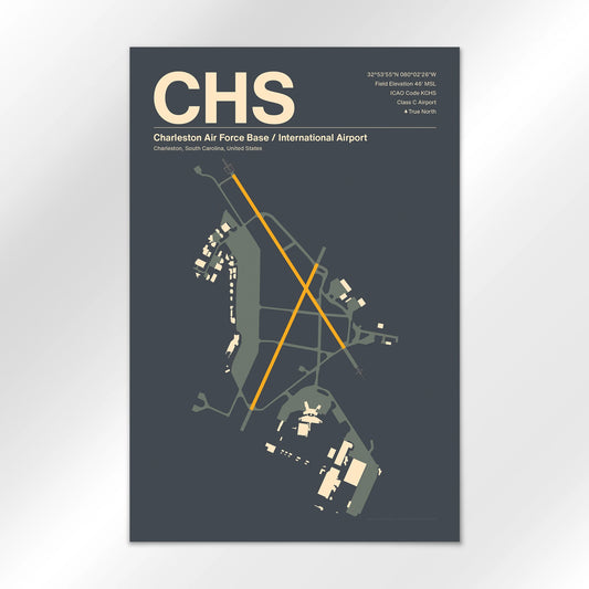 CHS | Charleston - Mid - Century Slate - 12×18" - No Frame