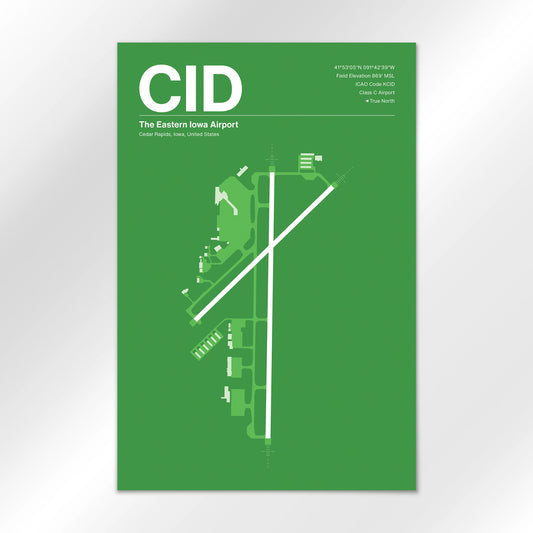 CID | Cedar Rapids - Overland Green - 12×18" - No Frame