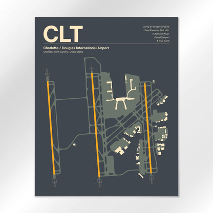 CLT | Charlotte - Mid - Century Slate - 16×20" - No Frame