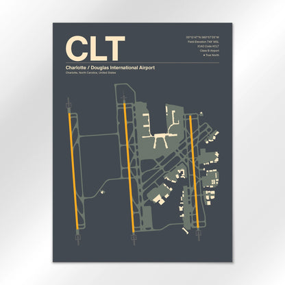 CLT | Charlotte - Mid - Century Slate - 18×24" - No Frame