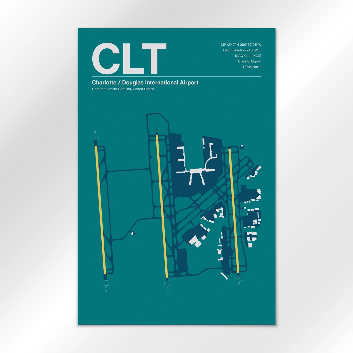 CLT | Charlotte - Mid - Century Moss - 12×18" - No Frame