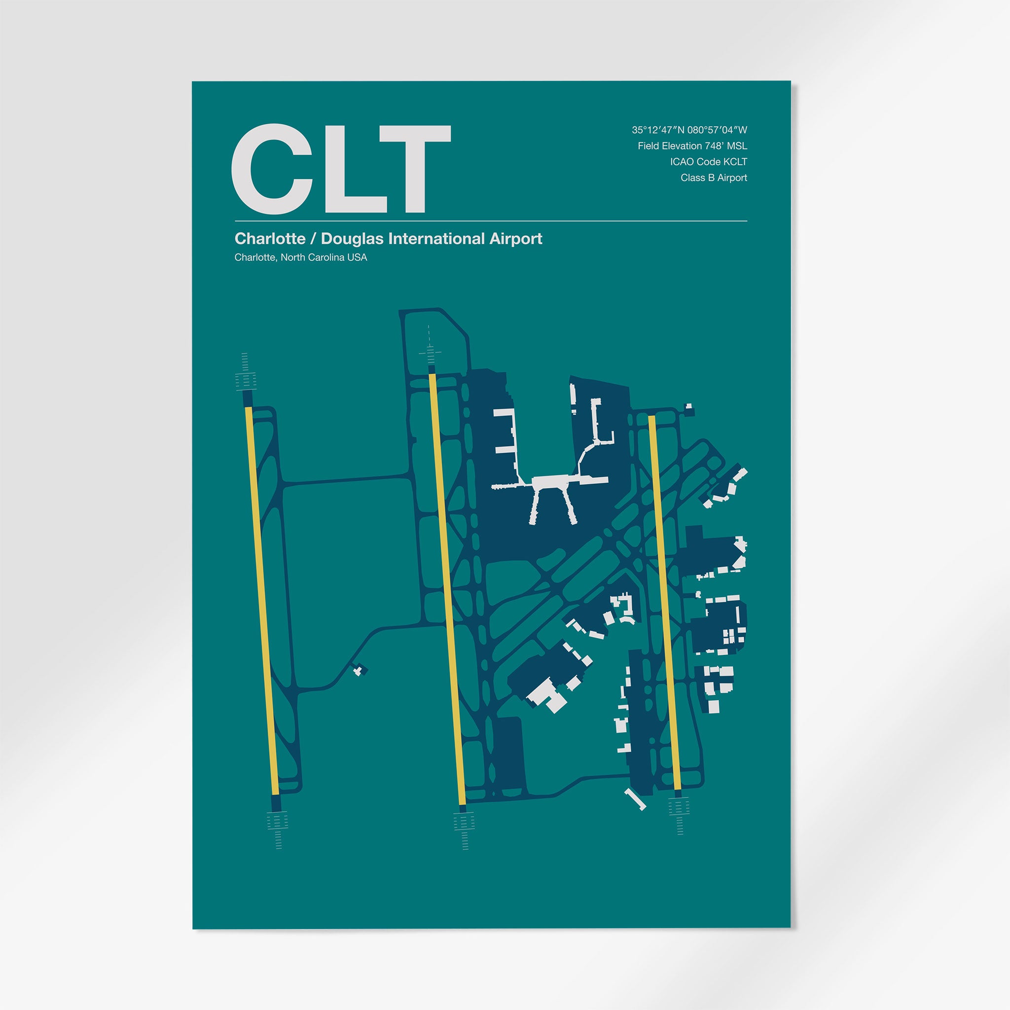 CLT | Charlotte - A3 - Mid - Century Moss - No Frame