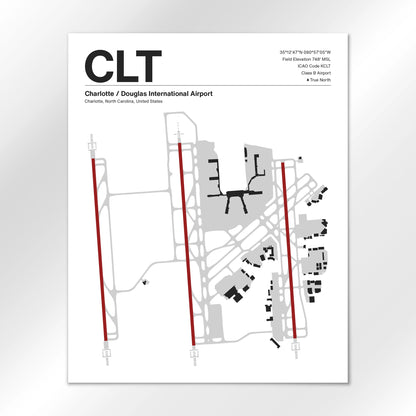 CLT | Charlotte - Mid - Century Modern - 16×20" - No Frame
