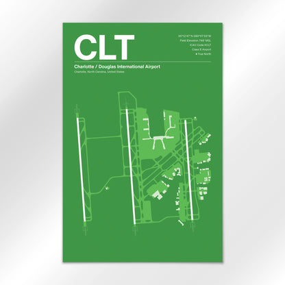 CLT | Charlotte - Overland Green - 12×18" - No Frame