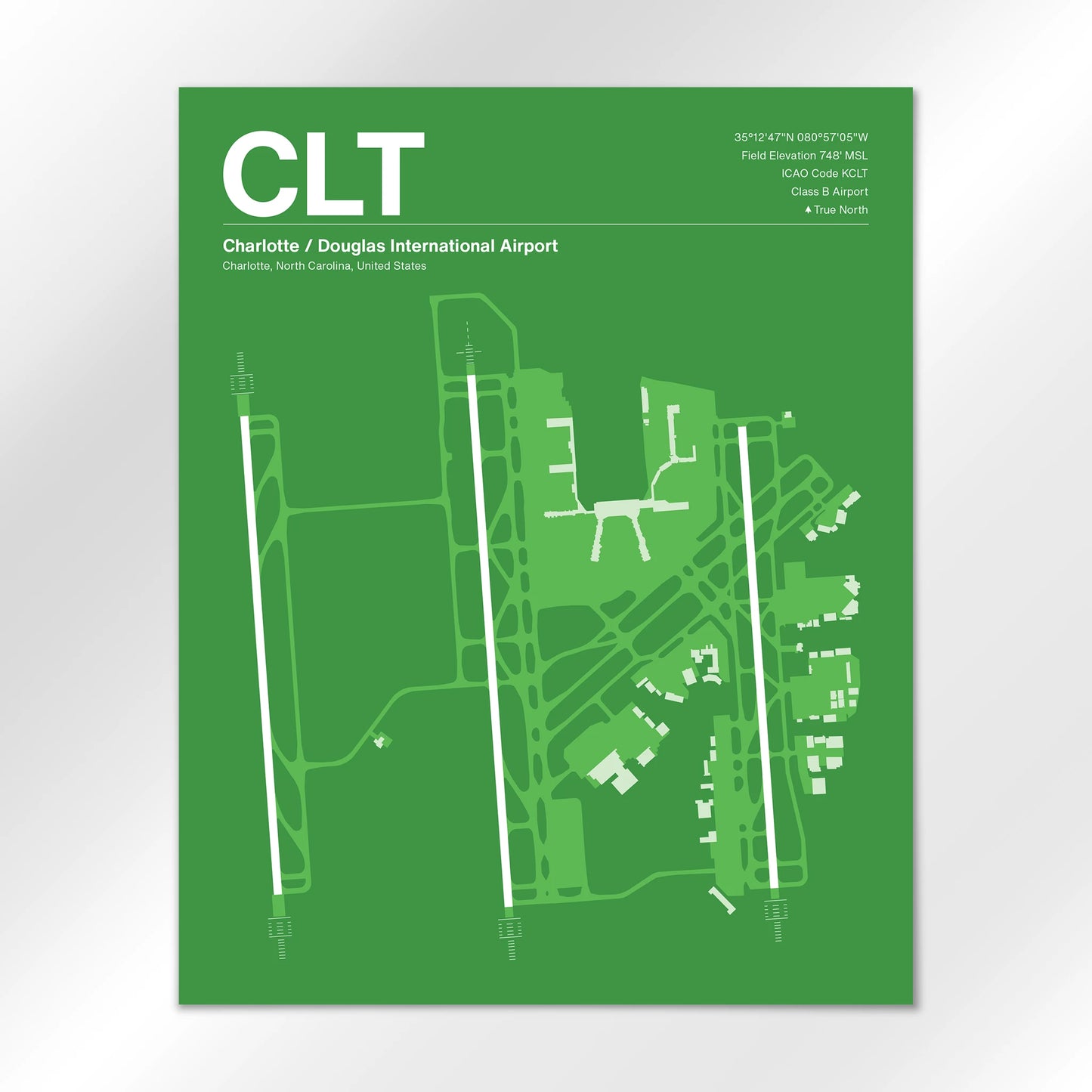 CLT | Charlotte - Overland Green - 16×20" - No Frame