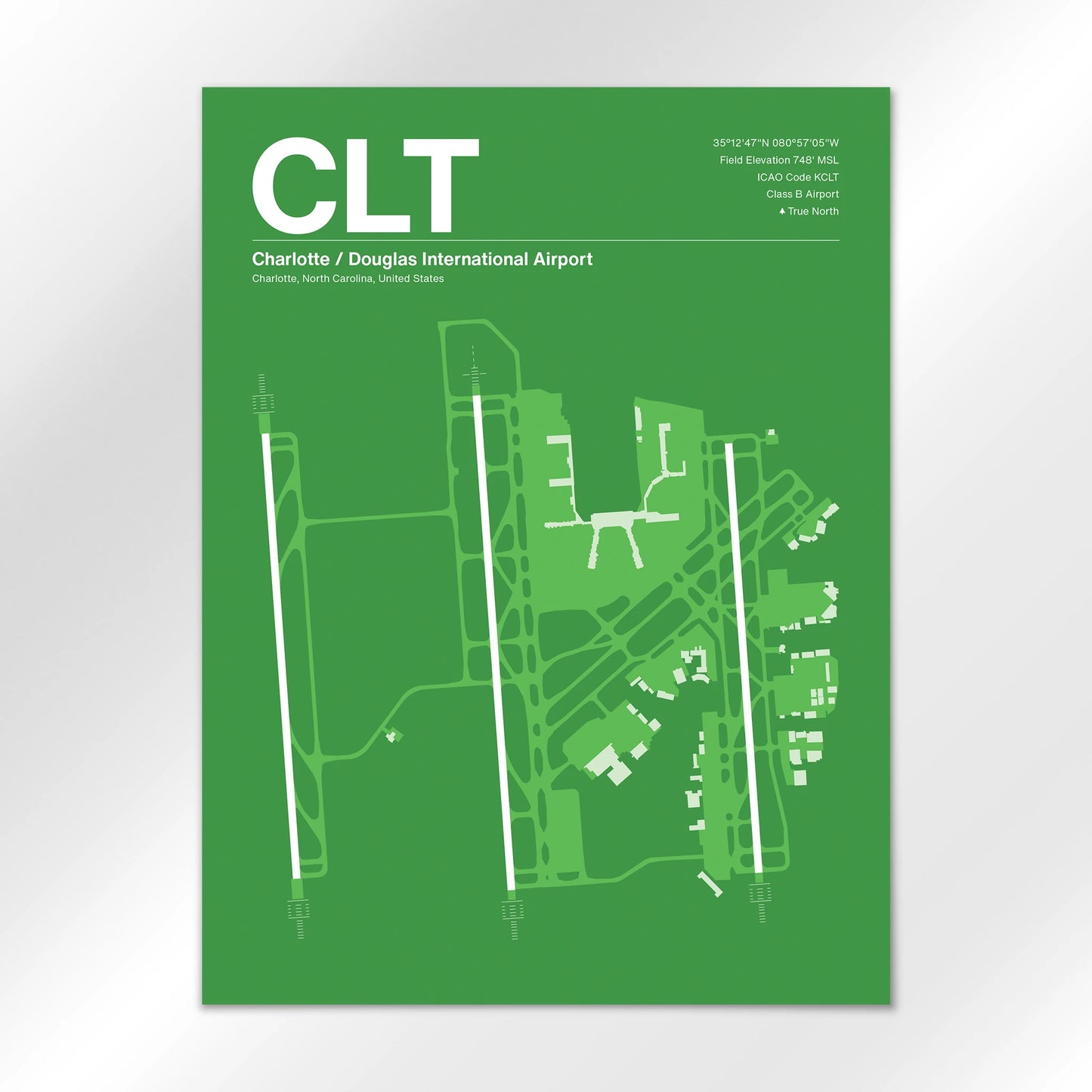 CLT | Charlotte - Overland Green - 18×24" - No Frame