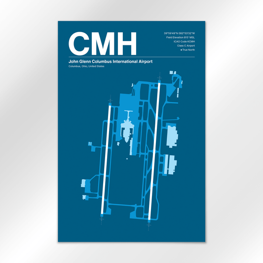 CMH | Columbus - Skyline Blue - 12×18" - No Frame