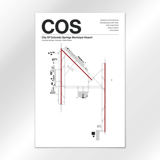 COS | Colorado Springs - Mid - Century Modern - 12×18" - No Frame