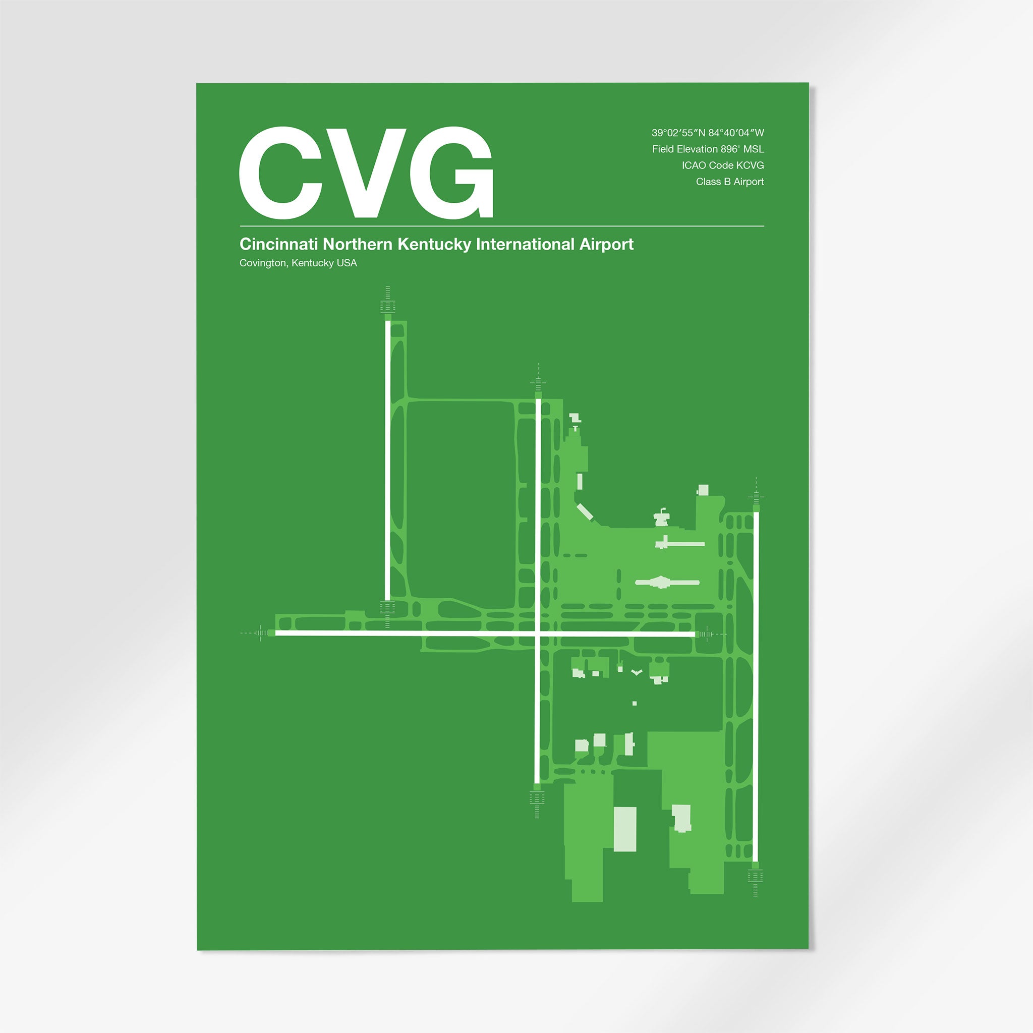 CVG | Cincinnati - 12×18" - Overland Green - No Frame