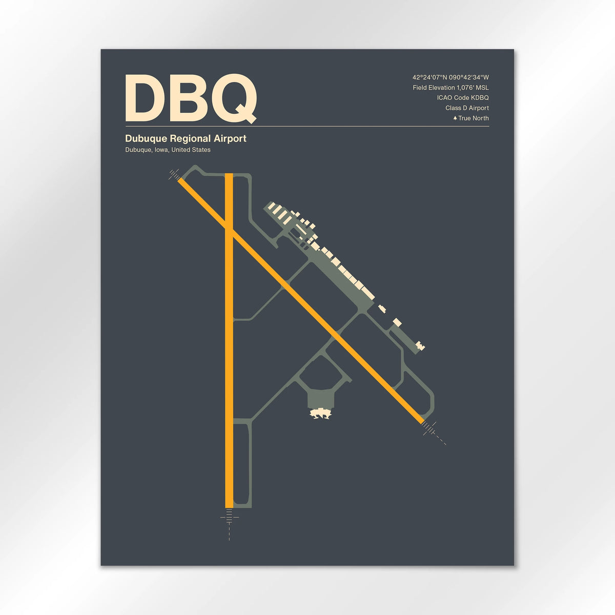 DBQ Airport Diagram
