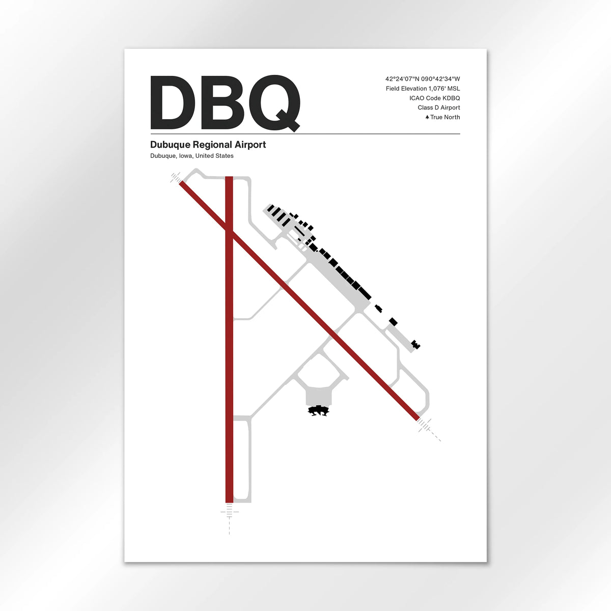 DBQ Airport Diagram