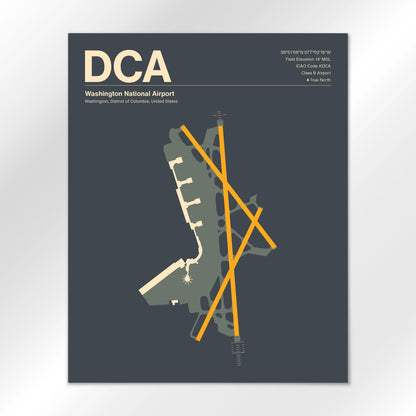 DCA | Washington - Mid - Century Slate - 16×20" - No Frame