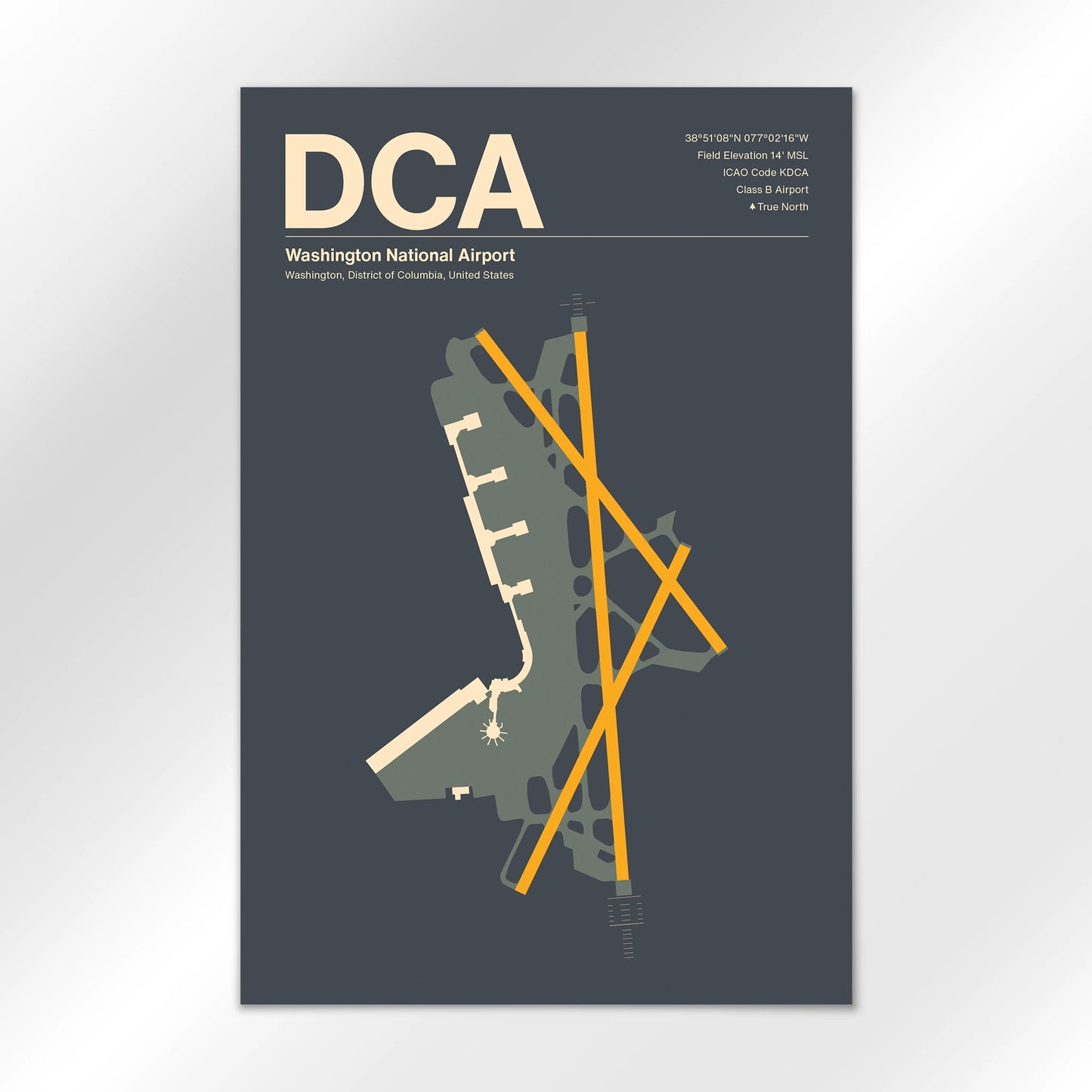 DCA | Washington - Mid - Century Slate - 24×36" - No Frame