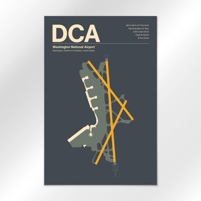 DCA | Washington - Mid - Century Slate - 24×36" - No Frame