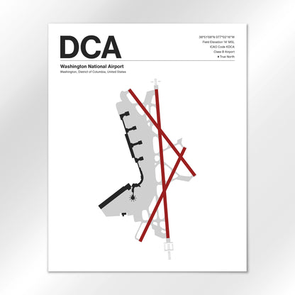 DCA | Washington - Mid - Century Modern - 16×20" - No Frame