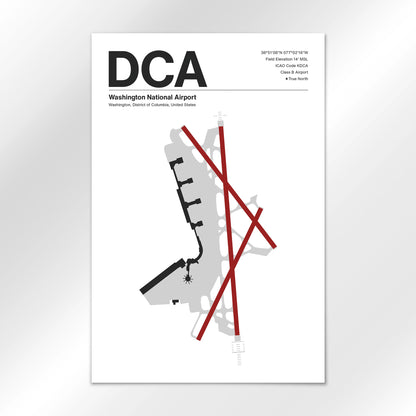 DCA | Washington - Mid - Century Modern - 24×36" - No Frame