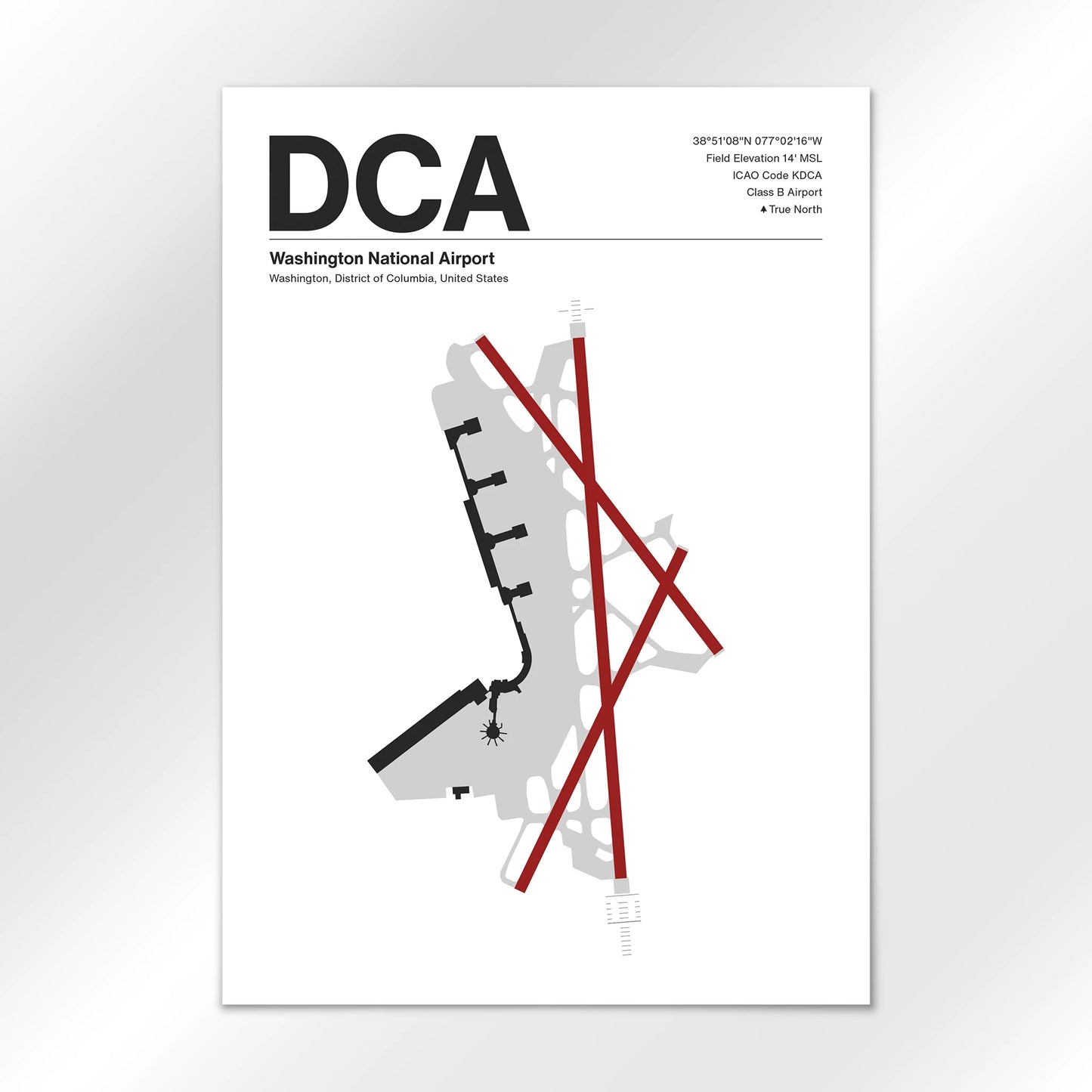 DCA | Washington - Mid - Century Modern - A2 - No Frame